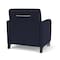 Lesro Siena Lounge Reception Wide Guest Chair with Front Casters, Black Wood Back Legs, OH Navy Upholstery SN1201 - alternate 2
